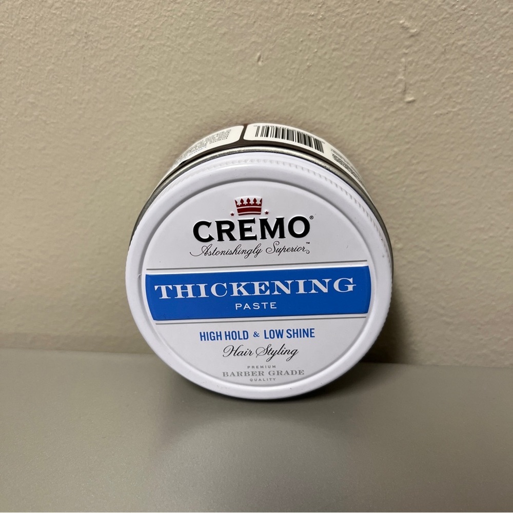 Cremo Barber Grade Hair Styling Thickening Paste, High Hold, Low Shine, 4 Oz.
